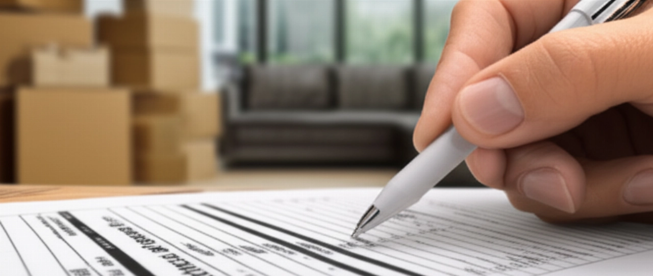Close-up of Caucasian hands examining a moving quote with a pen.